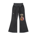 Vintage Washed Flared Fleece Pants