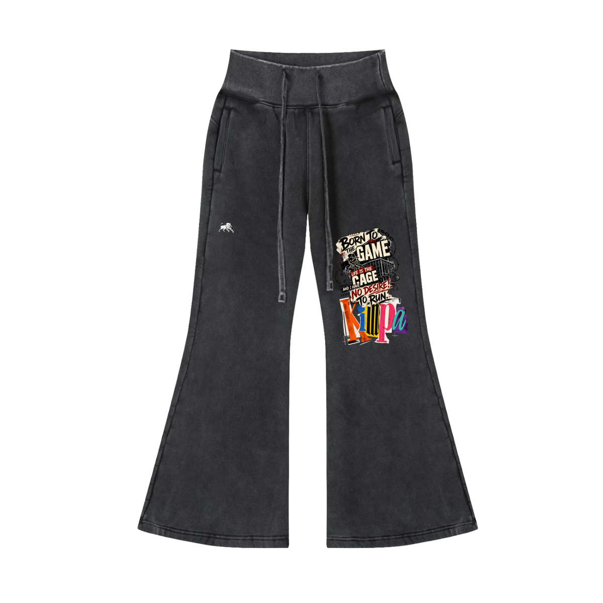 Vintage Washed Flared Fleece Pants
