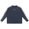 Snow Washed Contrast Tape Sweatshirt