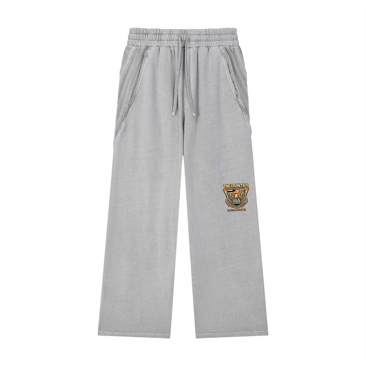 Snow Washed Tape Raw Edge Sweatpants