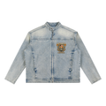 Vintage Wash Zip Denim Jacket