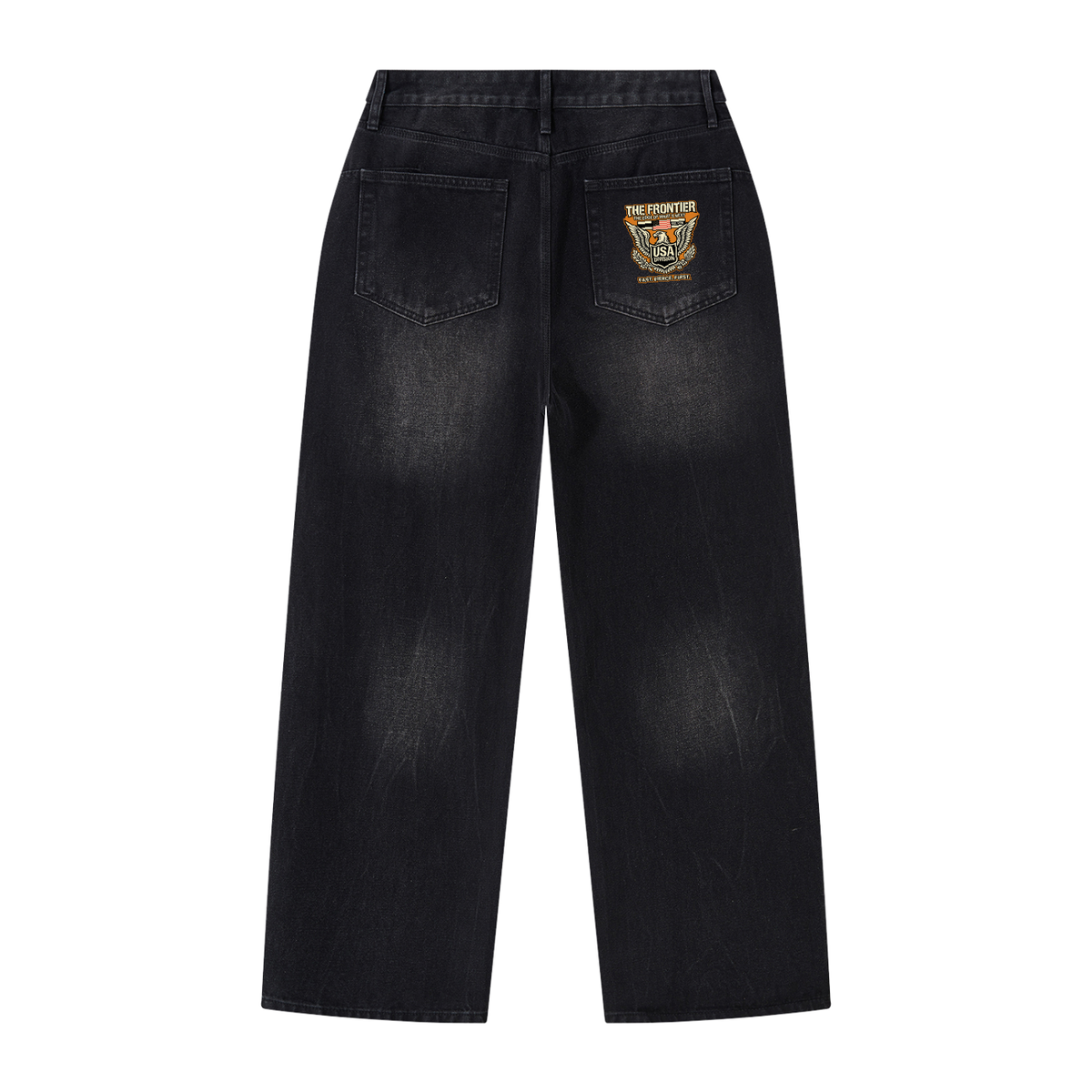 Men's Vintage Wash Wide Leg Jeans