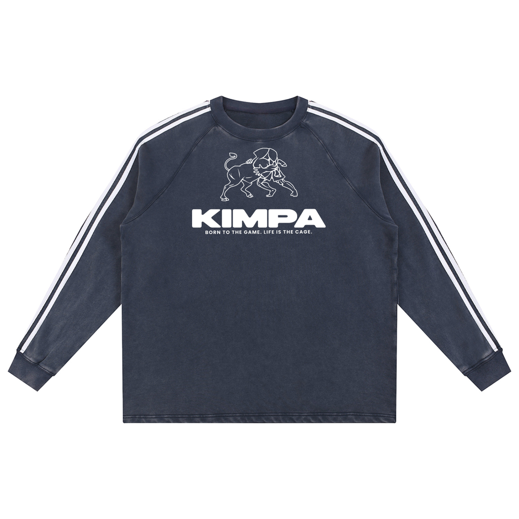Snow Washed Contrast Tape Sweatshirt