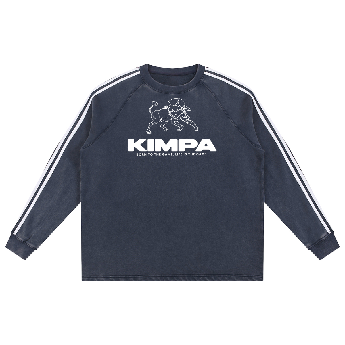 Snow Washed Contrast Tape Sweatshirt