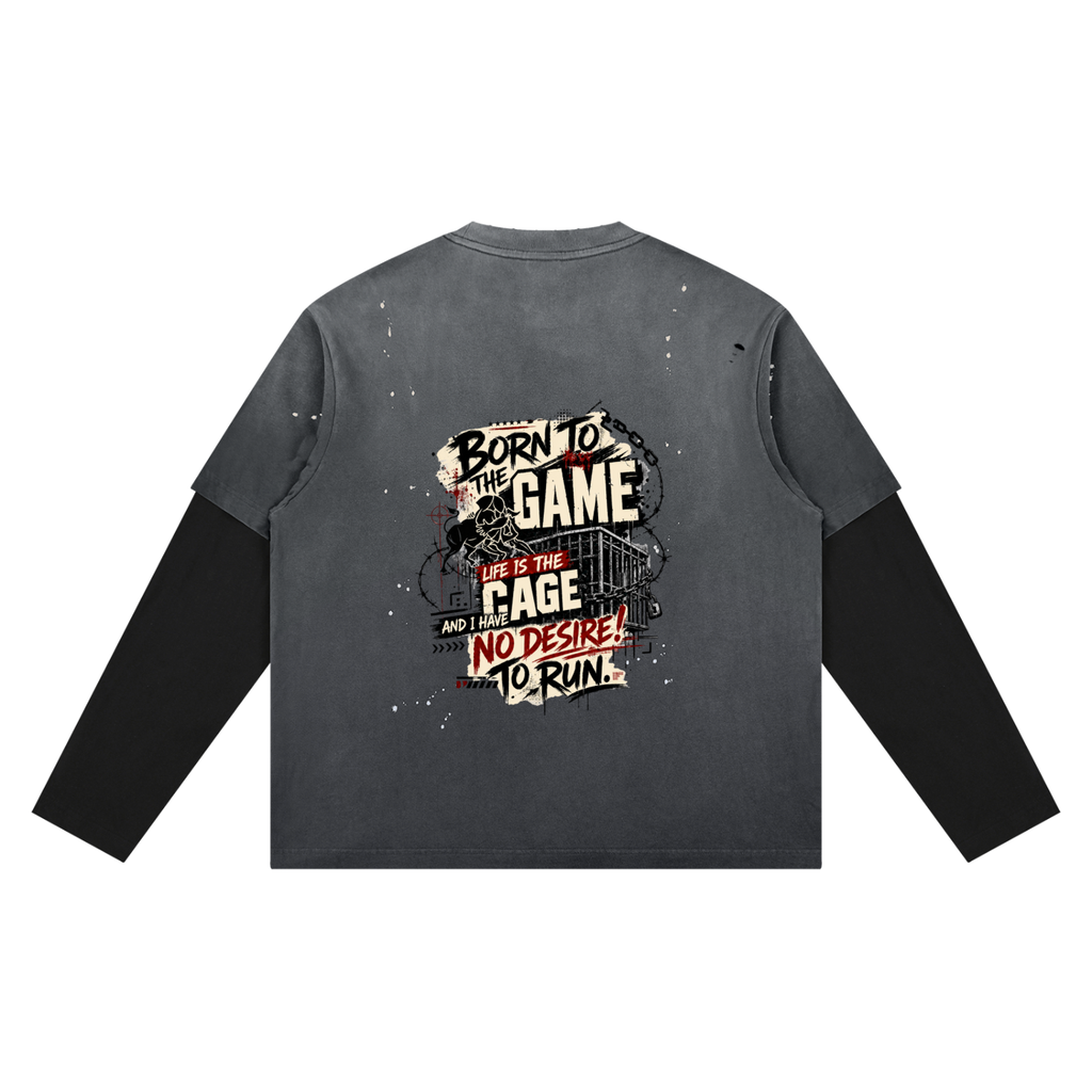 Unisex Vintage Wash Distressed Layer T-Shirt