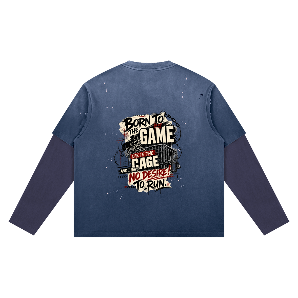 Unisex Vintage Wash Distressed Layer T-Shirt