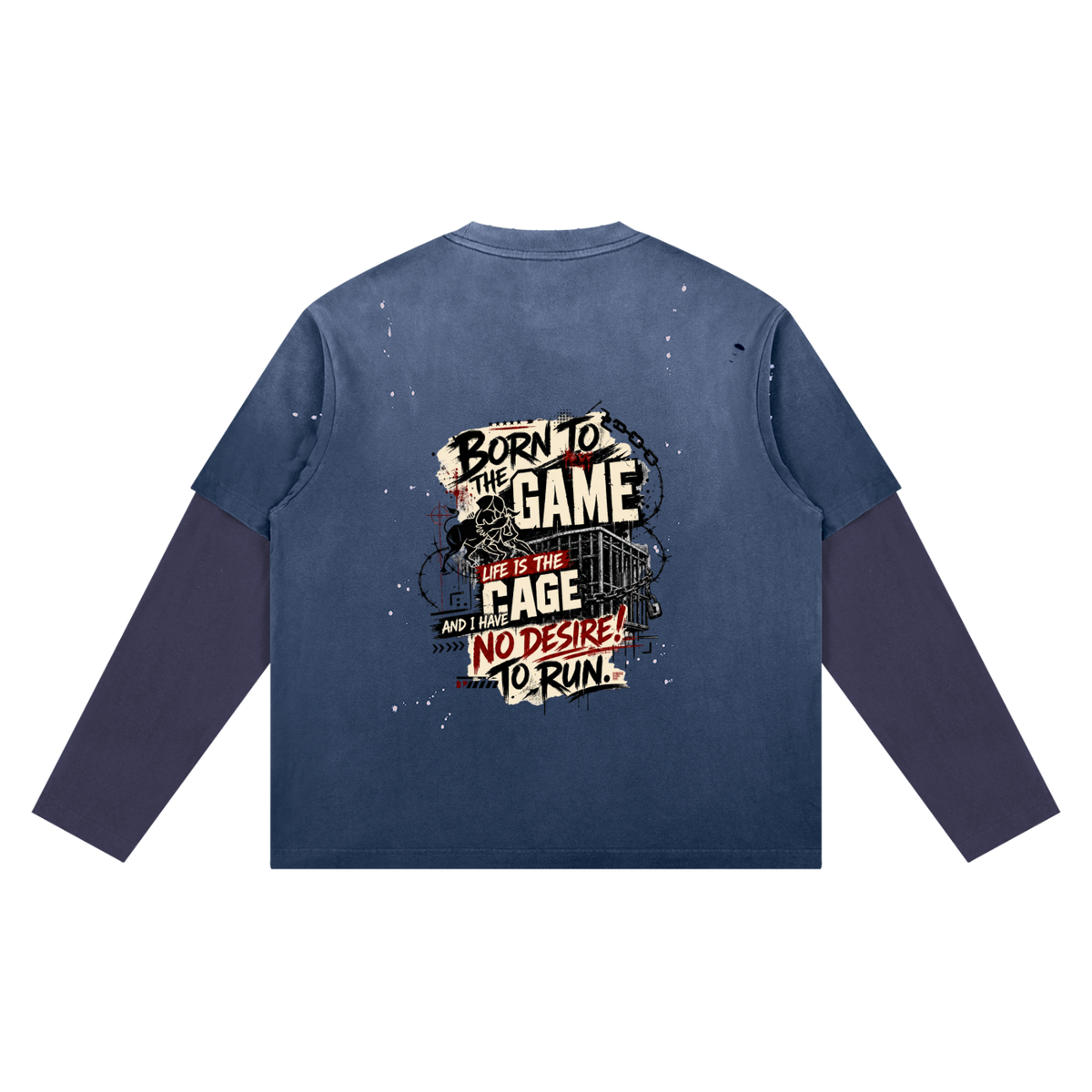 Unisex Vintage Wash Distressed Layer T-Shirt