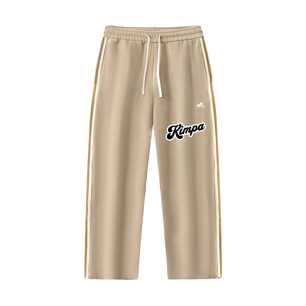 Contrast Side-Stripe Straight-Leg  Pants