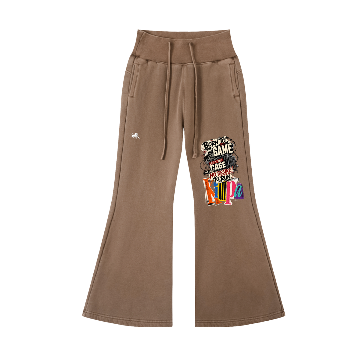 Vintage Washed Flared Fleece Pants