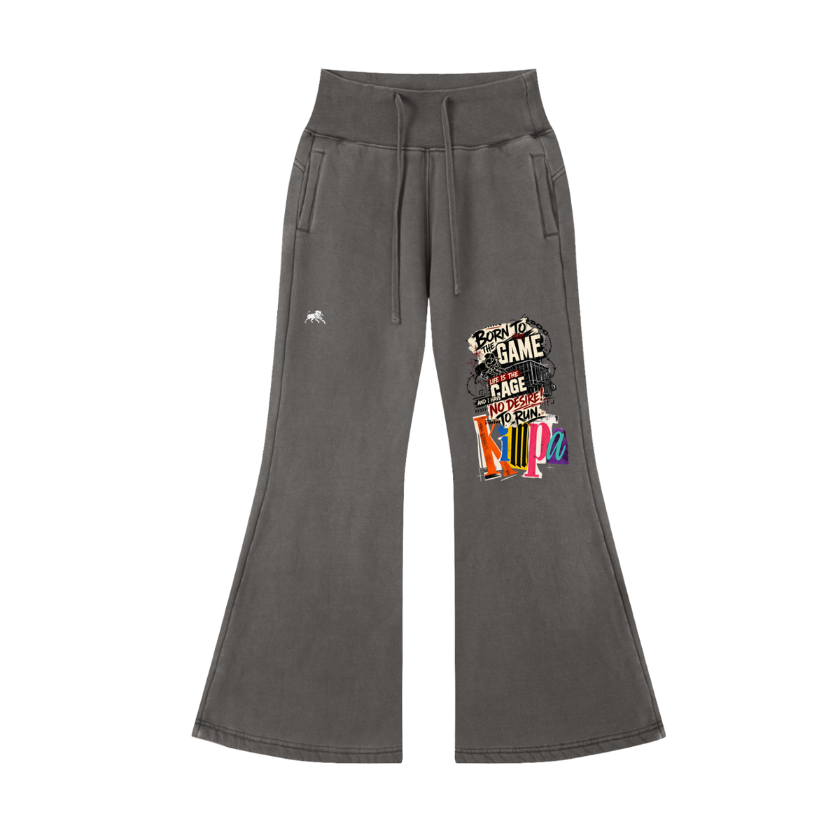 Vintage Washed Flared Fleece Pants