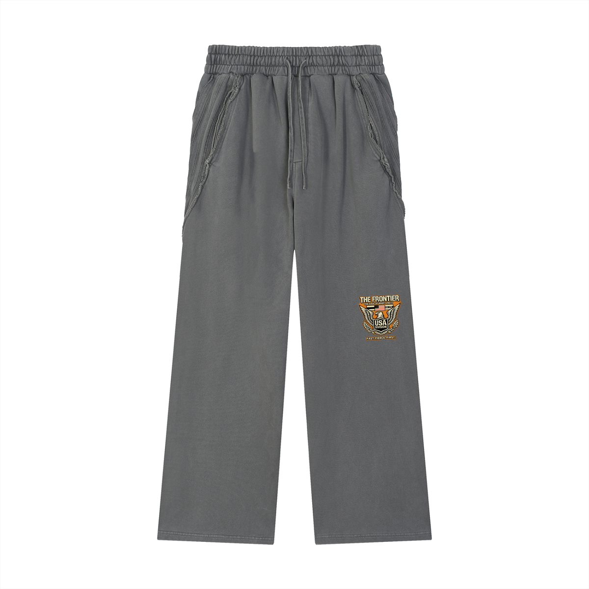 Snow Washed Tape Raw Edge Sweatpants