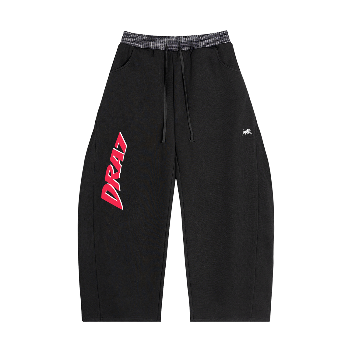 Plaid Waistband Barrel Sweatpants