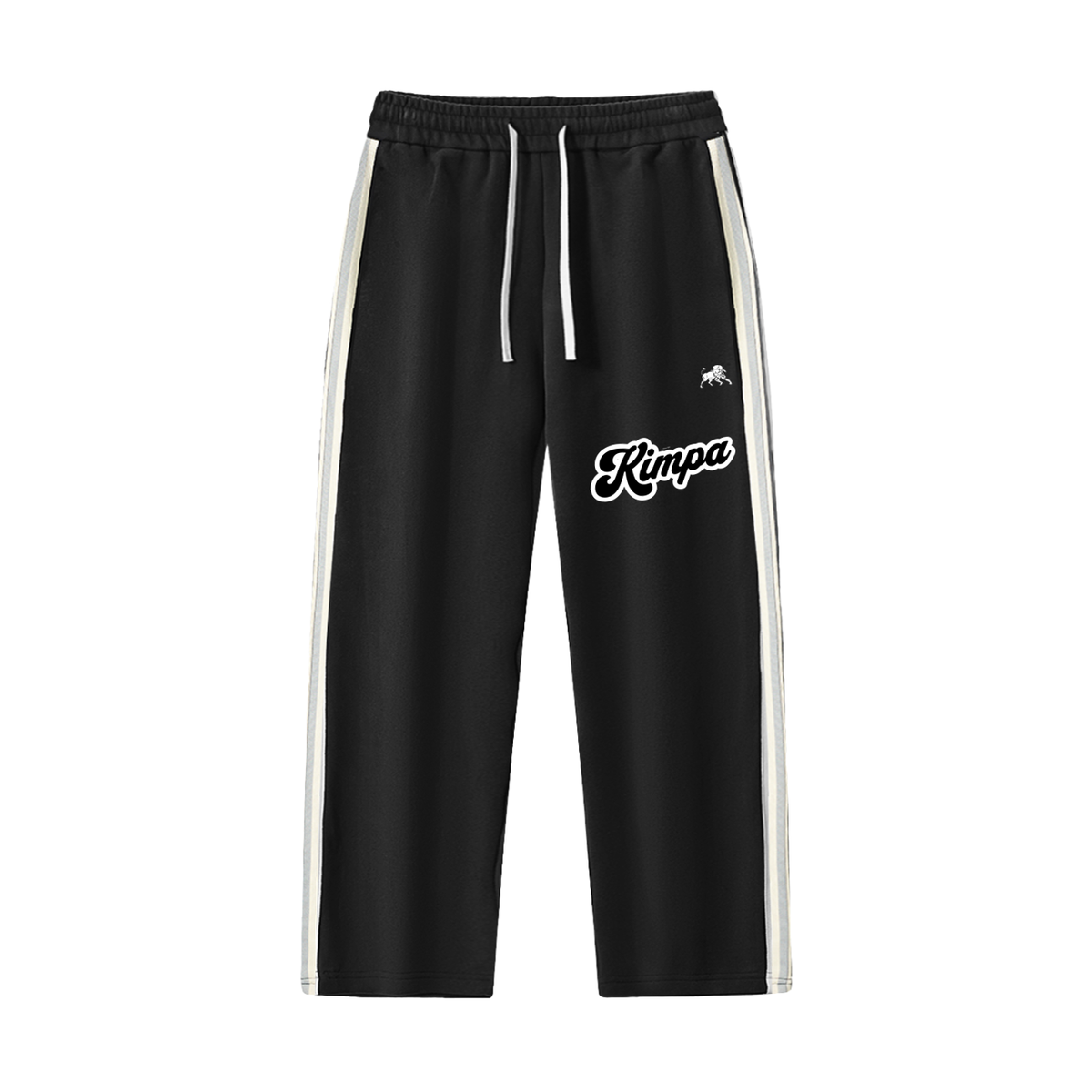 Contrast Side-Stripe Straight-Leg  Pants