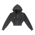Vintage Washed Cropped Fleece Hoodie
