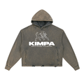 Vintage Washed Frayed-Hem Hoodie
