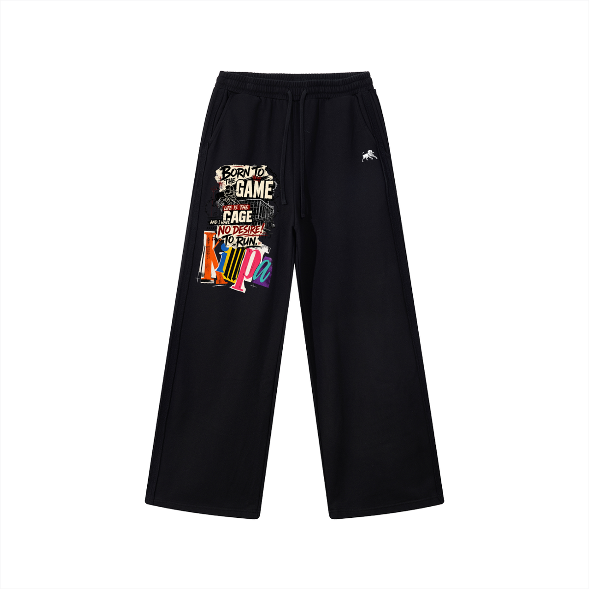 Contrast Tape Straight-Leg Sweatpants