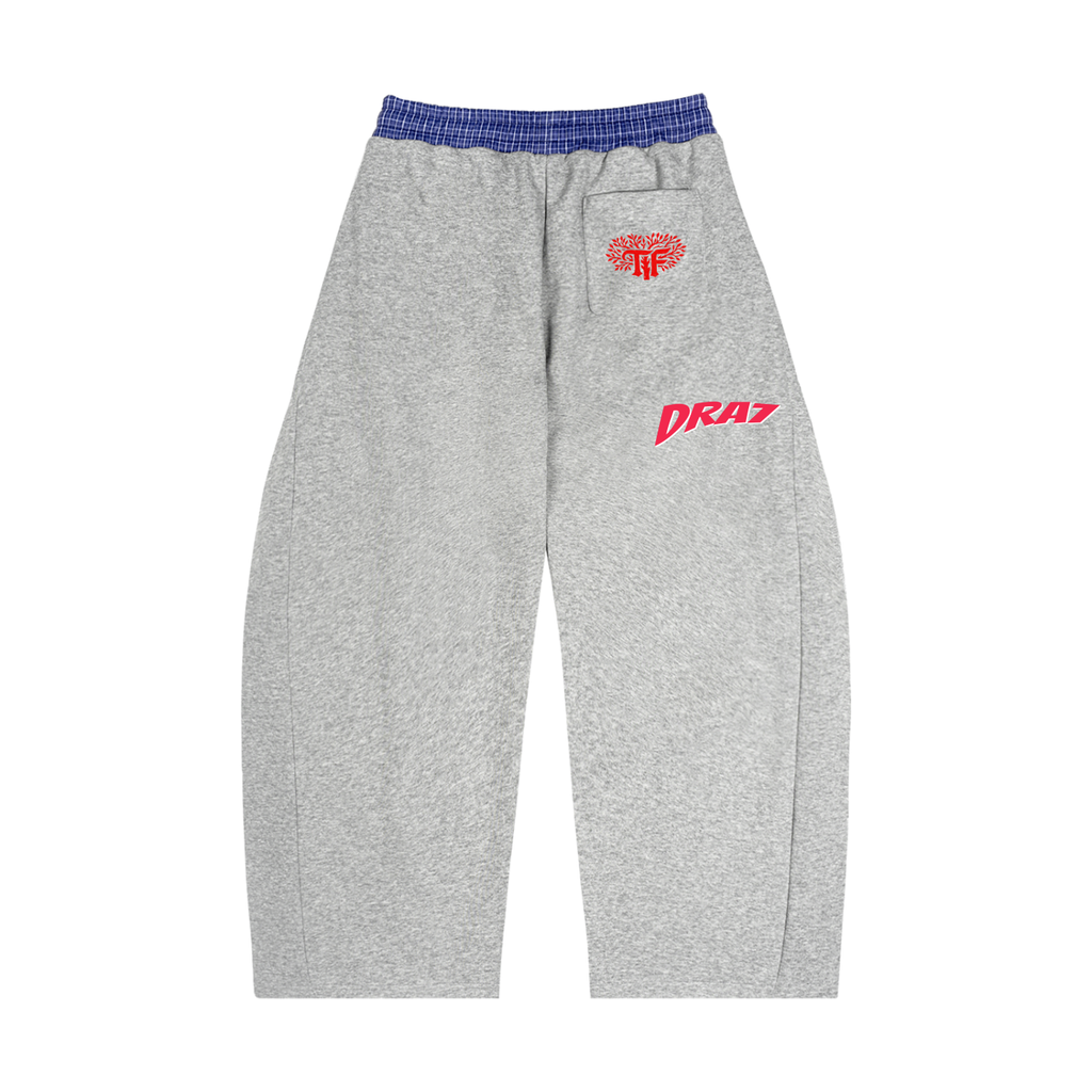 Plaid Waistband Barrel Sweatpants