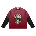 Unisex Vintage Wash Distressed Layer T-Shirt