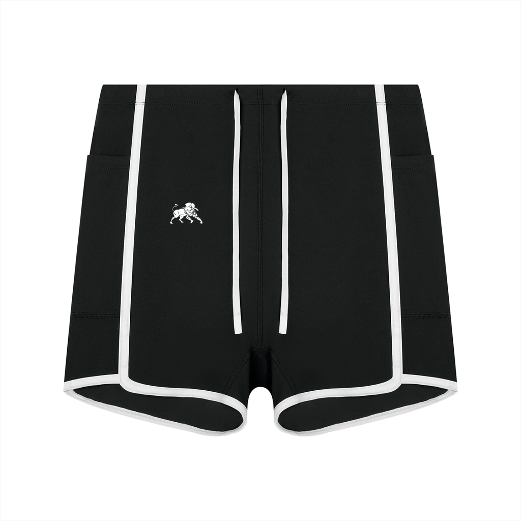 Women's High Rise Color Block Yoga Shorts