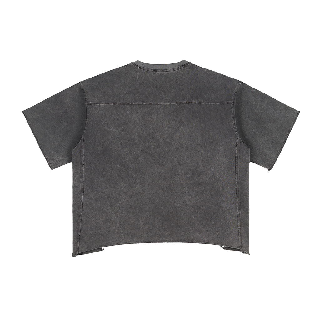 Raw Edge Snow Washed Boxy T-Shirt