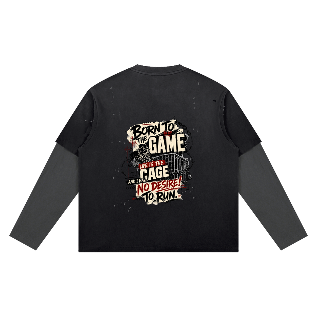 Unisex Vintage Wash Distressed Layer T-Shirt