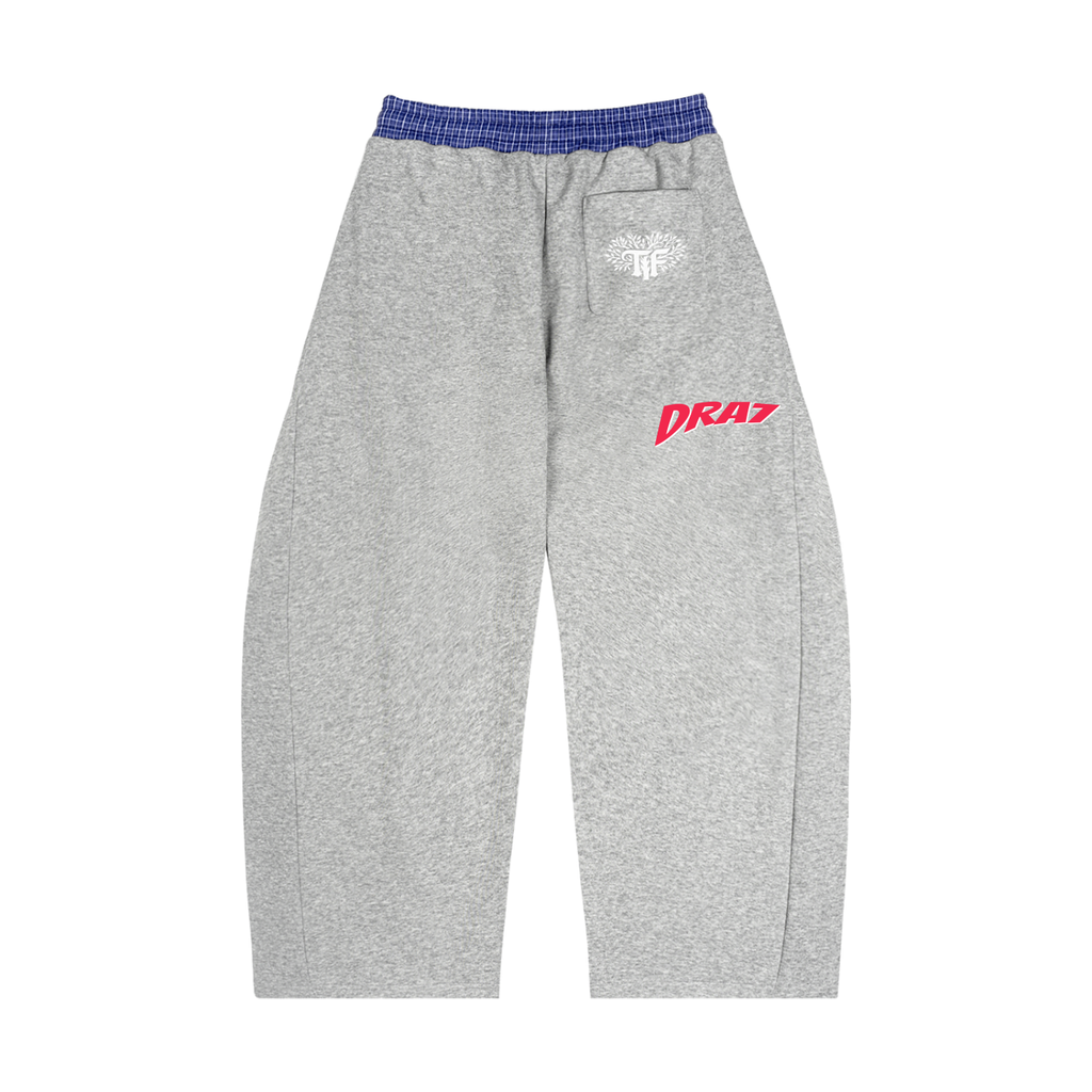 Plaid Waistband Barrel Sweatpants