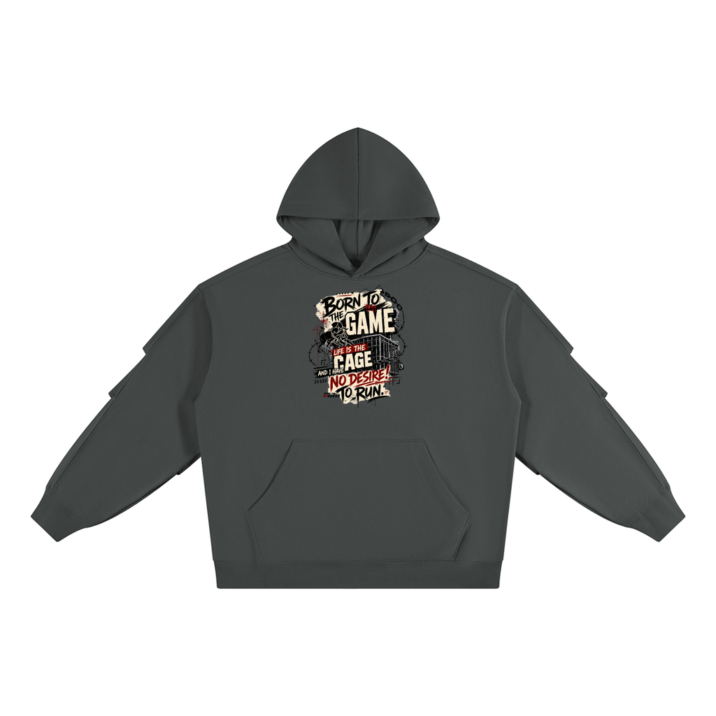 Unisex Heavyweight Ruched Sleeves Hoodie