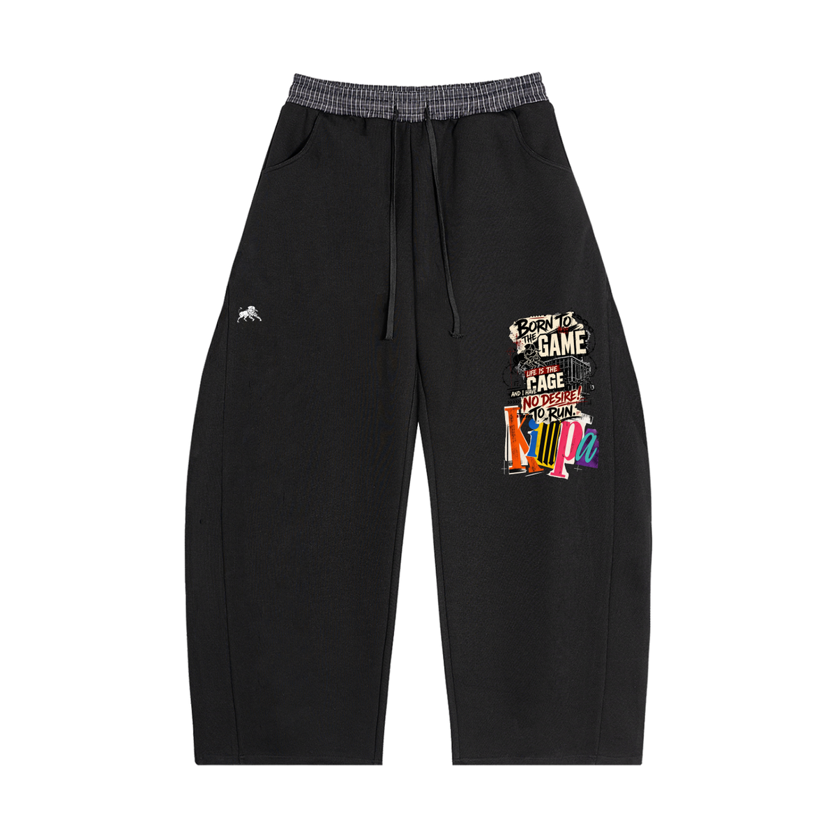 Plaid Waistband Barrel Sweatpants