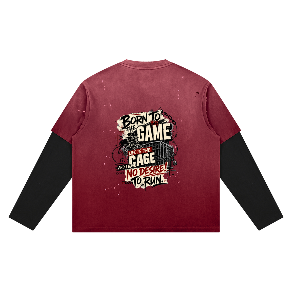 Unisex Vintage Wash Distressed Layer T-Shirt