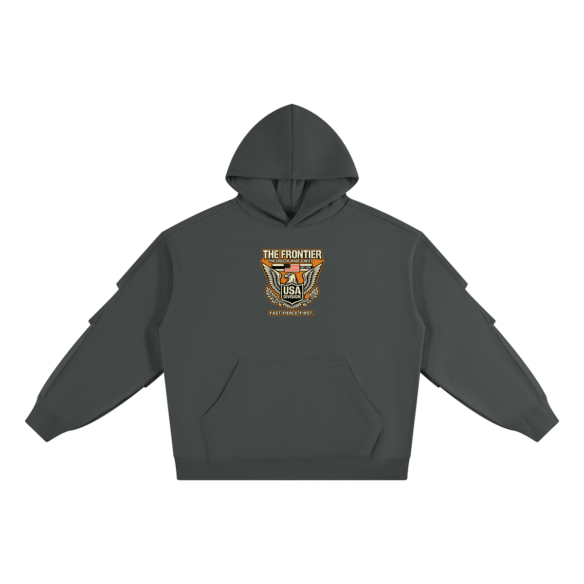 Unisex Heavyweight Ruched Sleeves Hoodie