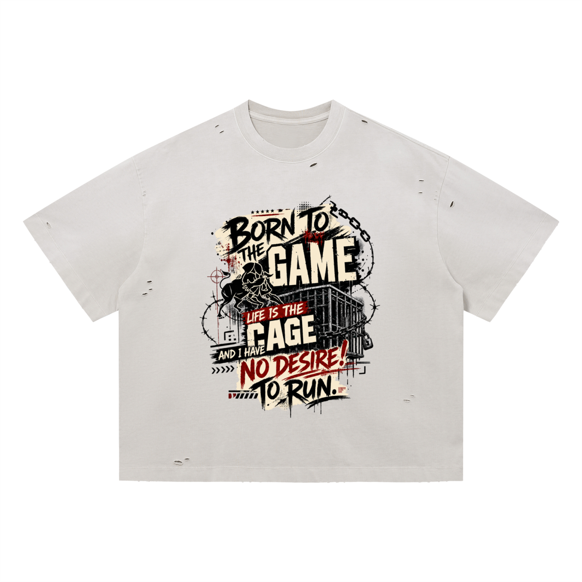 Vintage Washed Distressed Boxy Oversized T-Shirt