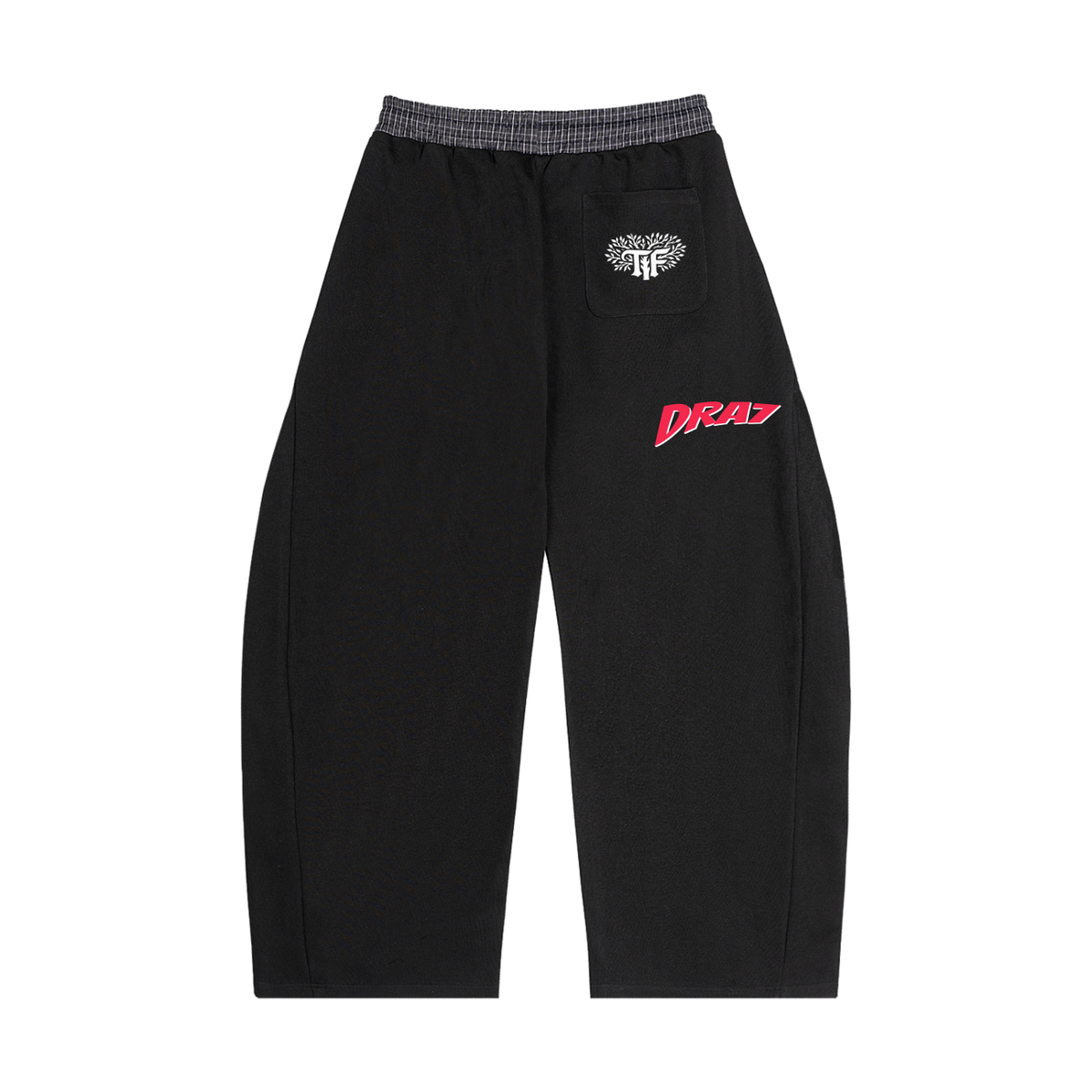 Plaid Waistband Barrel Sweatpants