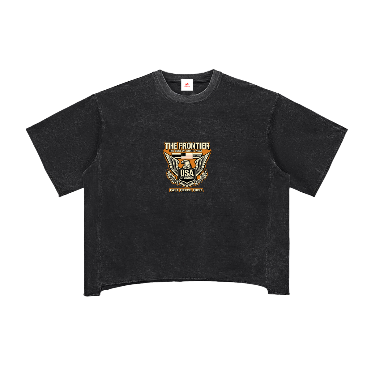 Raw Edge Snow Washed Boxy T-Shirt