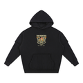 Snow Washed Raw Edge Double Layered Hoodie