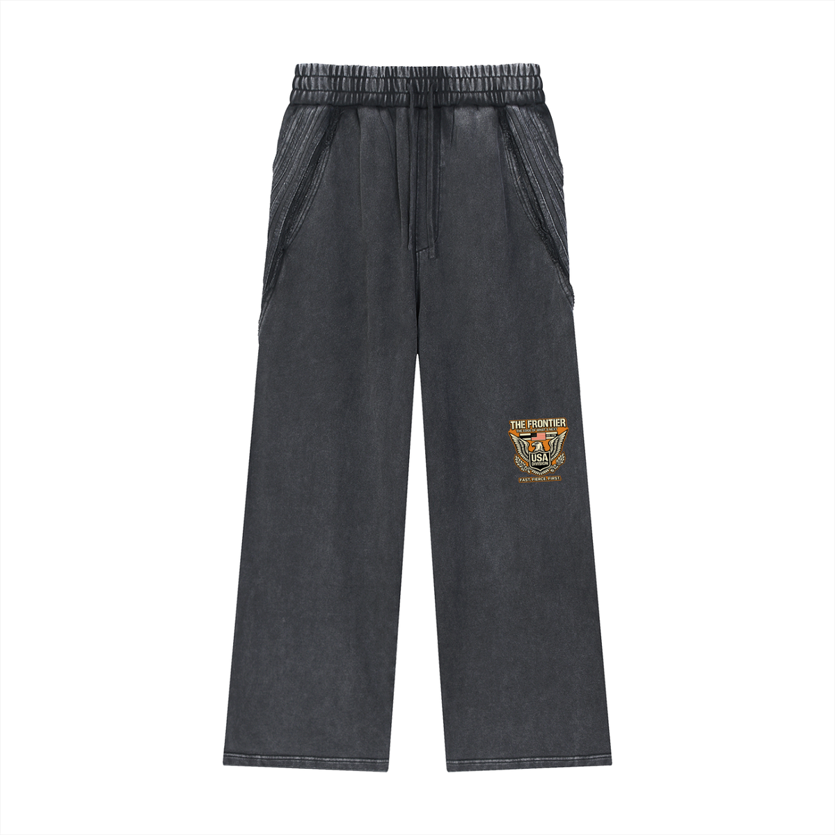 Snow Washed Tape Raw Edge Sweatpants
