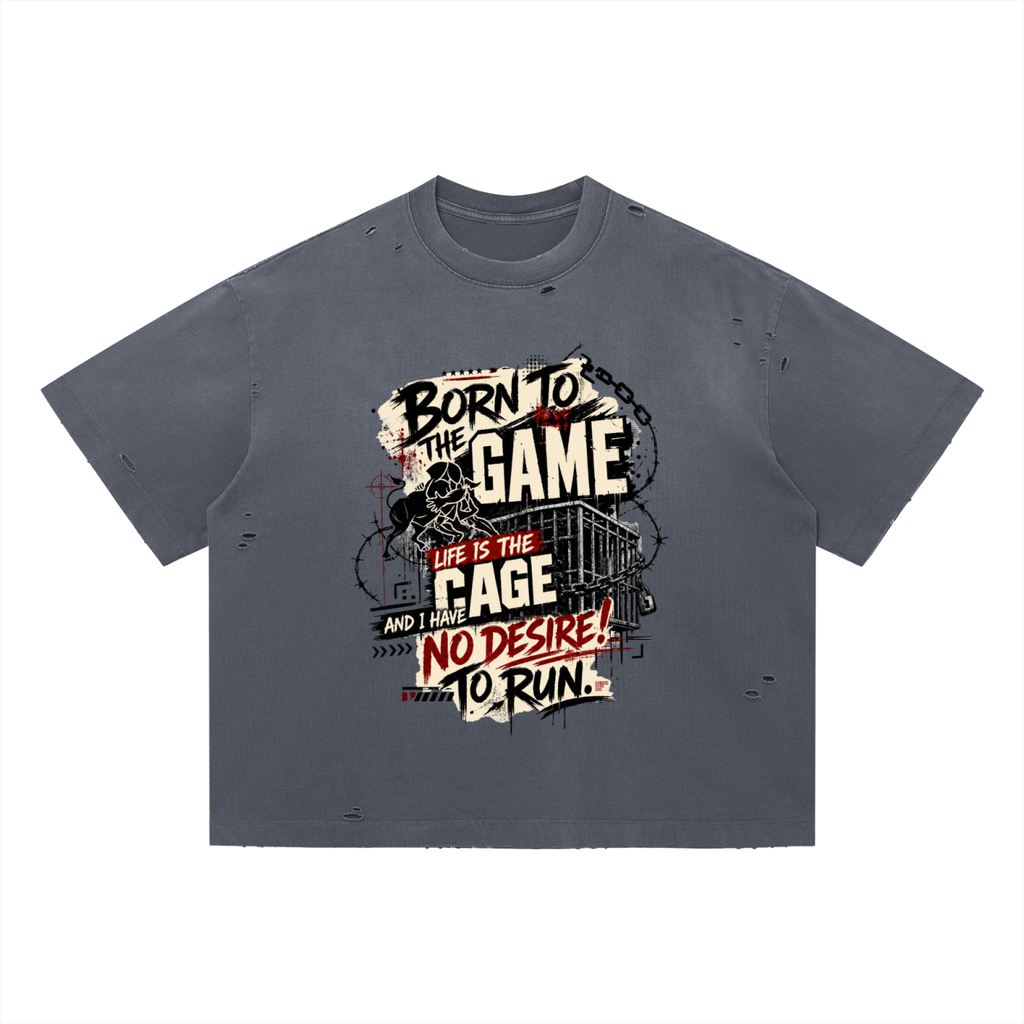 Vintage Washed Distressed Boxy Oversized T-Shirt